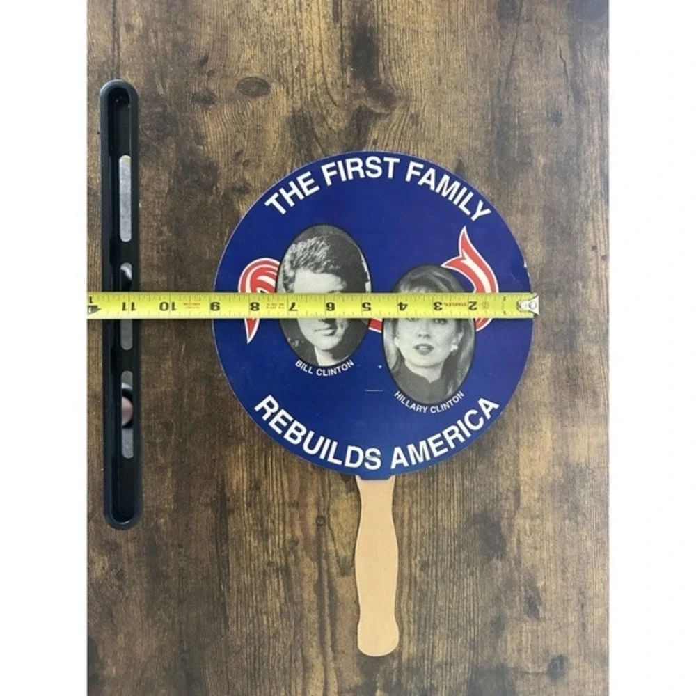 2-PC Bill & Hillary Clinton First Family Rebuilds America‎ Hand Fan Campaign